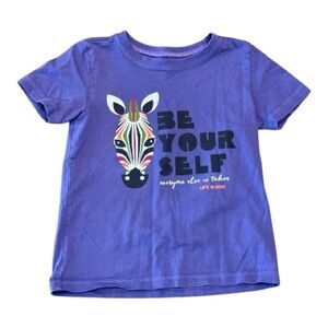 Life is Good Zebra Purple Shirt